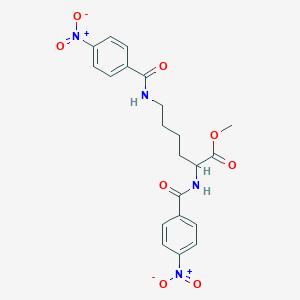 molecular formula C21H22N4O8 B382060 Methyl 2,6-bis[(4-nitrobenzoyl)amino]hexanoate 