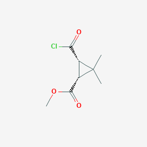 molecular formula C8H11ClO3 B038207 Methyl (1R,3S)-3-(chlorocarbonyl)-2,2-dimethylcyclopropane-1-carboxylate CAS No. 120591-67-5