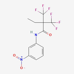 molecular formula C12H10F6N2O3 B3820732 N-(3-nitrophenyl)-2,2-bis(trifluoromethyl)butanamide 