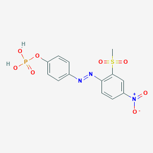 molecular formula C13H12N3O8PS B038208 4-(4'-Nitro-2'-methylsulfonylphenylazo)phenyl phosphate CAS No. 117525-86-7