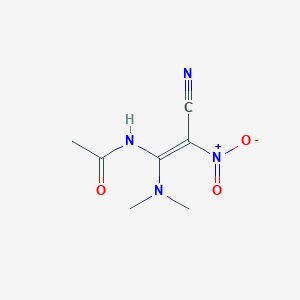 molecular formula C7H10N4O3 B3820904 N-[(Z)-2-cyano-1-(dimethylamino)-2-nitroethenyl]acetamide 