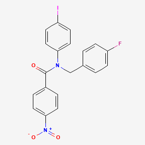molecular formula C20H14FIN2O3 B3820937 N-(4-fluorobenzyl)-N-(4-iodophenyl)-4-nitrobenzamide 