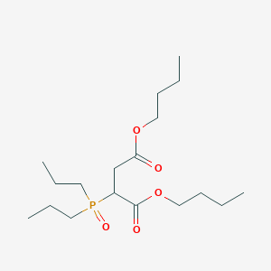 molecular formula C18H35O5P B3821129 Dibutyl 2-dipropylphosphorylbutanedioate 