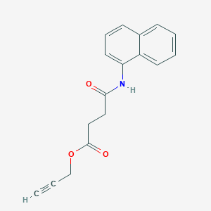 molecular formula C17H15NO3 B3821188 Prop-2-ynyl 4-(naphthalen-1-ylamino)-4-oxobutanoate 