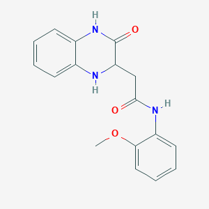 molecular formula C17H17N3O3 B382139 N-(2-methoxyphenyl)-2-(3-oxo-1,2,3,4-tetrahydroquinoxalin-2-yl)acetamide CAS No. 352458-03-8