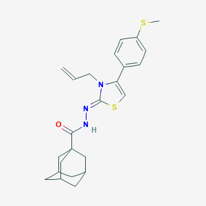 molecular formula C24H29N3OS2 B382155 N-[(Z)-[4-(4-methylsulfanylphenyl)-3-prop-2-enyl-1,3-thiazol-2-ylidene]amino]adamantane-1-carboxamide 