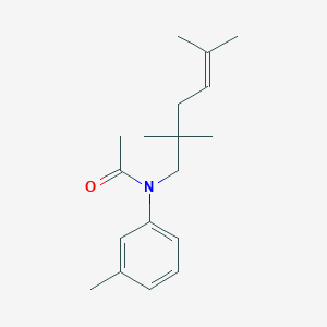 molecular formula C18H27NO B3821572 N-(3-methylphenyl)-N-(2,2,5-trimethylhex-4-enyl)acetamide 
