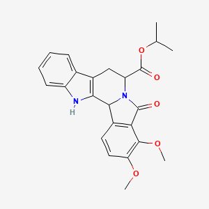 molecular formula C24H24N2O5 B3821574 isopropyl 3,4-dimethoxy-5-oxo-7,8,13,13b-tetrahydro-5H-benzo[1,2]indolizino[8,7-b]indole-7-carboxylate 