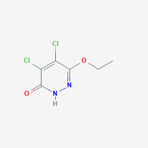 molecular formula C6H6Cl2N2O2 B038216 4,5-dichloro-6-ethoxy-3(2H)-pyridazinone CAS No. 117613-99-7