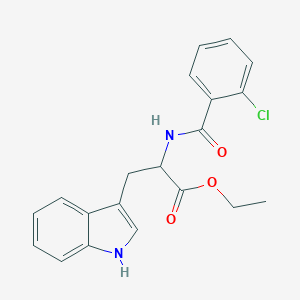 molecular formula C20H19ClN2O3 B382167 ethyl 2-[(2-chlorobenzoyl)amino]-3-(1H-indol-3-yl)propanoate 