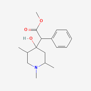 molecular formula C17H25NO3 B3822068 methyl 2-(4-hydroxy-1,2,5-trimethylpiperidin-4-yl)-2-phenylacetate 