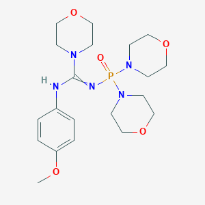 molecular formula C20H32N5O5P B382207 N'-(DI(4-Morpholinyl)phosphoryl)-N-(4-methoxyphenyl)-4-morpholinecarboximidamide CAS No. 302904-43-4