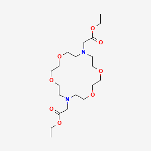 molecular formula C20H38N2O8 B3822121 ETHYL 2-[16-(2-ETHOXY-2-OXOETHYL)-1,4,10,13-TETRAOXA-7,16-DIAZACYCLOOCTADECAN-7-YL]ACETATE 