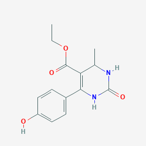 molecular formula C14H16N2O4 B382219 ethyl 6-(4-hydroxyphenyl)-4-methyl-2-oxo-3,4-dihydro-1H-pyrimidine-5-carboxylate CAS No. 342779-74-2
