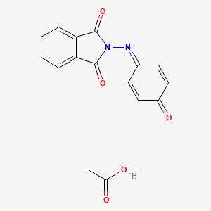 molecular formula C16H12N2O5 B3822316 Acetic acid;2-[(4-oxocyclohexa-2,5-dien-1-ylidene)amino]isoindole-1,3-dione 