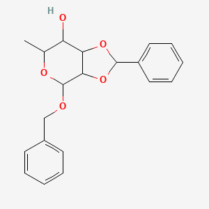 molecular formula C20H22O5 B3822431 benzyl 2,3-O-benzylidene-6-deoxy-alpha-L-mannopyranoside 