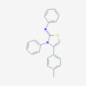 molecular formula C22H18N2S B382248 N-(4-(4-methylphenyl)-3-phenyl-1,3-thiazol-2(3H)-ylidene)-N-phenylamine 