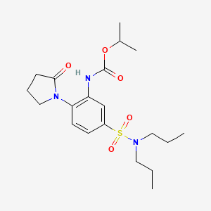 molecular formula C20H31N3O5S B3822484 propan-2-yl N-[5-(dipropylsulfamoyl)-2-(2-oxopyrrolidin-1-yl)phenyl]carbamate 