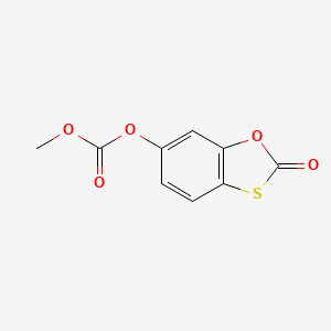 molecular formula C9H6O5S B3822654 Methyl (2-oxo-1,3-benzoxathiol-6-yl) carbonate 