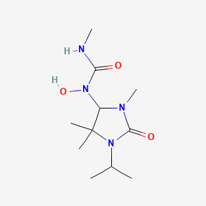 molecular formula C11H22N4O3 B3822687 N-hydroxy-N-(1-isopropyl-3,5,5-trimethyl-2-oxo-4-imidazolidinyl)-N'-methylurea 