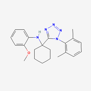 molecular formula C22H27N5O B3822717 N-{1-[1-(2,6-DIMETHYLPHENYL)-1H-1,2,3,4-TETRAZOL-5-YL]CYCLOHEXYL}-2-METHOXYANILINE 
