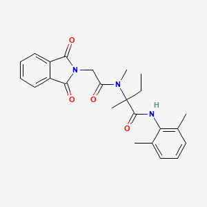 molecular formula C24H27N3O4 B3822753 N-(2,6-dimethylphenyl)-2-[[2-(1,3-dioxoisoindol-2-yl)acetyl]-methylamino]-2-methylbutanamide 