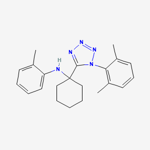 molecular formula C22H27N5 B3822781 N-{1-[1-(2,6-DIMETHYLPHENYL)-1H-1,2,3,4-TETRAZOL-5-YL]CYCLOHEXYL}-2-METHYLANILINE 