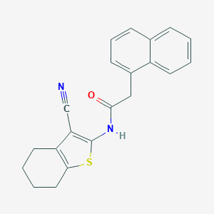 molecular formula C21H18N2OS B382282 N-(3-cyano-4,5,6,7-tetrahydro-1-benzothien-2-yl)-2-(1-naphthyl)acetamide CAS No. 300829-50-9