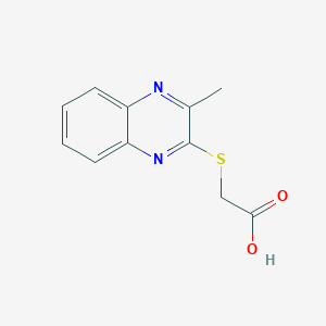 molecular formula C11H10N2O2S B3823091 2-(3-Methylquinoxalin-2-ylthio)acetic acid 