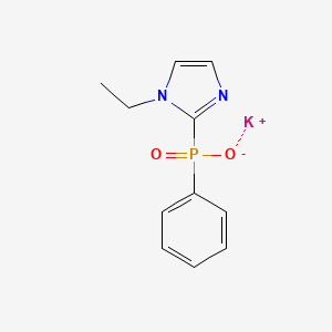 molecular formula C11H12KN2O2P B3823132 Potassium;(1-ethylimidazol-2-yl)-phenylphosphinate 