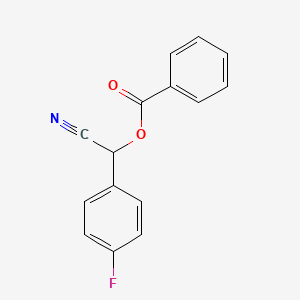 molecular formula C15H10FNO2 B3823133 BENZOIC ACID CYANO-(4-FLUORO-PHENYL)-METHYL ESTER CAS No. 89549-76-8