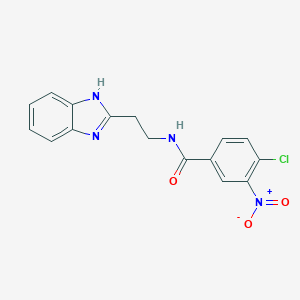 molecular formula C16H13ClN4O3 B382321 N-[2-(1H-benzimidazol-2-yl)ethyl]-4-chloro-3-nitrobenzamide CAS No. 301682-03-1