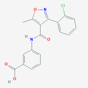B382324 3-{[3-(2-Chlorophenyl)-5-methylisoxazol-4-yl]carbonylamino}benzoic acid CAS No. 301680-59-1