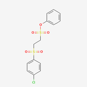 molecular formula C14H13ClO5S2 B3823248 Phenyl 2-(4-chlorophenyl)sulfonylethanesulfonate CAS No. 6660-39-5