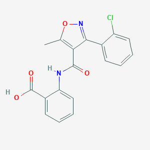 B382330 2-({[3-(2-Chlorophenyl)-5-methyl-4-isoxazolyl]carbonyl}amino)benzoic acid CAS No. 301680-60-4