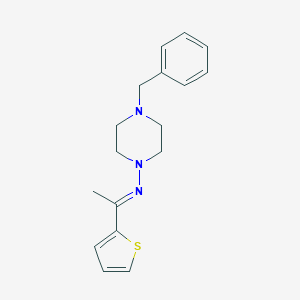 molecular formula C17H21N3S B382344 N-(4-benzyl-1-piperazinyl)-N-[1-(2-thienyl)ethylidene]amine 