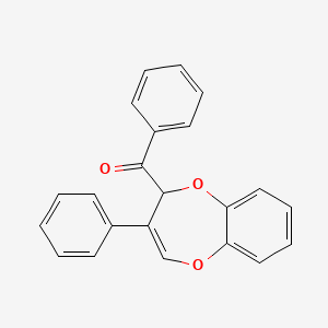 molecular formula C22H16O3 B3823441 phenyl-(3-phenyl-2H-1,5-benzodioxepin-2-yl)methanone 