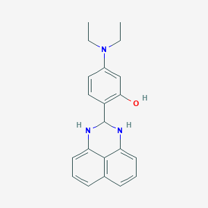 molecular formula C21H23N3O B382350 5-(diethylamino)-2-(2,3-dihydro-1H-perimidin-2-yl)phenol CAS No. 84968-64-9