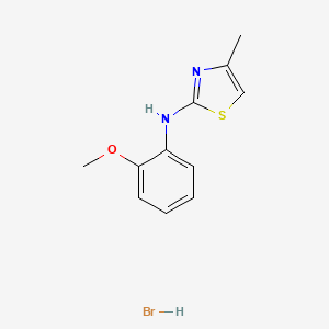 molecular formula C11H13BrN2OS B3823505 N-(2-methoxyphenyl)-4-methyl-1,3-thiazol-2-amine;hydrobromide 