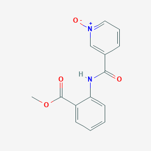molecular formula C14H12N2O4 B3823516 Methyl 2-[(1-oxidopyridin-1-ium-3-carbonyl)amino]benzoate 