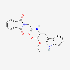 molecular formula C23H23N3O5 B3823543 ethyl 3-(3a,7a-dihydro-1H-indol-3-yl)-2-[[2-(1,3-dioxoisoindol-2-yl)acetyl]amino]propanoate 