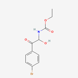 molecular formula C11H12BrNO4 B3823548 ethyl N-[2-(4-bromophenyl)-1-hydroxy-2-oxoethyl]carbamate CAS No. 88073-10-3