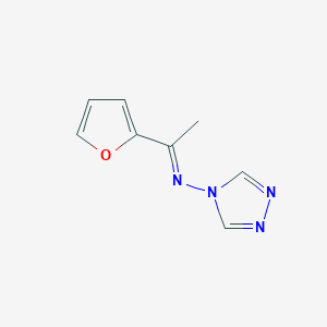 molecular formula C8H8N4O B382355 N-[1-(2-furyl)ethylidene]-N-(4H-1,2,4-triazol-4-yl)amine 