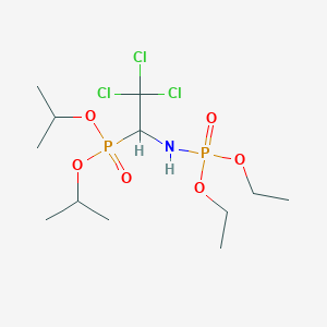 molecular formula C12H26Cl3NO6P2 B3823569 (TRICHLORO-1-(DIETHOXY-PHOSPHORYLAMINO)-ET)-PHOSPHONIC ACID DIISOPROPYL ESTER 