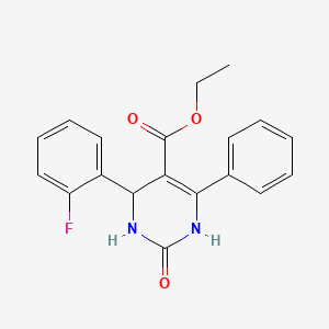 molecular formula C19H17FN2O3 B3823578 Ethyl 4-(2-fluorophenyl)-2-oxo-6-phenyl-1,2,3,4-tetrahydropyrimidine-5-carboxylate 