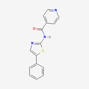 molecular formula C15H11N3OS B3823672 N-(5-phenyl-1,3-thiazol-2-yl)pyridine-4-carboxamide 