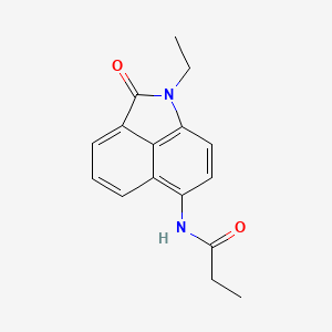 molecular formula C16H16N2O2 B3823687 N-(1-ethyl-2-oxo-1,2-dihydrobenzo[cd]indol-6-yl)propionamide 