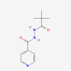 molecular formula C11H15N3O2 B3823739 N'-(2,2-dimethylpropanoyl)pyridine-4-carbohydrazide 