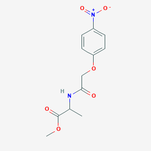 molecular formula C12H14N2O6 B3823791 Methyl 2-[[2-(4-nitrophenoxy)acetyl]amino]propanoate 