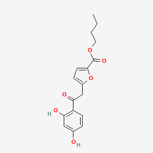 molecular formula C17H18O6 B3823863 Butyl 5-[2-(2,4-dihydroxyphenyl)-2-oxoethyl]furan-2-carboxylate 